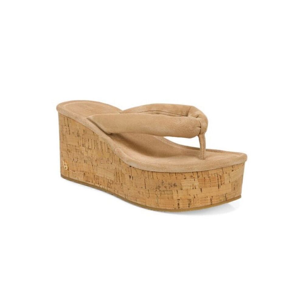 VERONICA BEARD Geno Cork Wedge Sandals Excellent Condition Size 7 1/2” - Picture 2 of 12